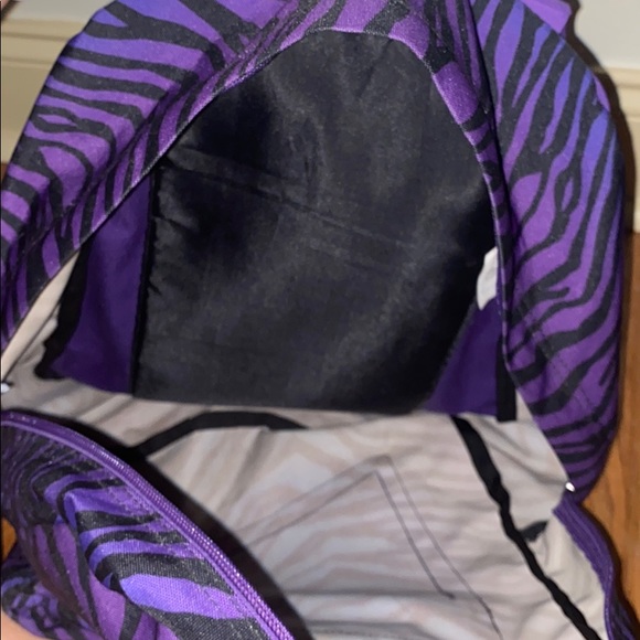 Jansport Purple and Blue Zebra Print Backpack - Picture 2 of 5